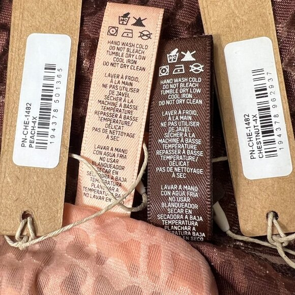 SKIMS Burnout Velvet String Bikini Brief Peach Chestnut 4X + Conditional Bonus - Picture 9 of 11